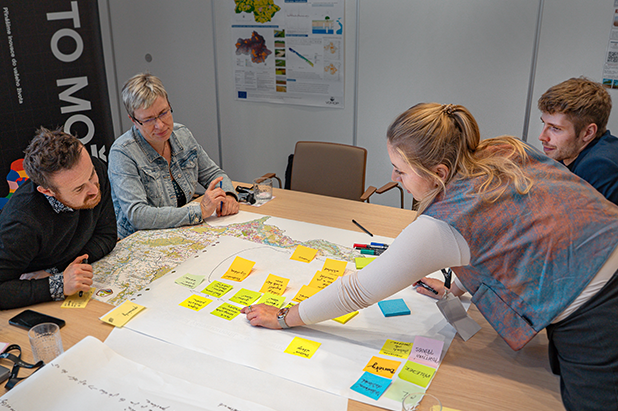 Workshop participants building a Pathway.
